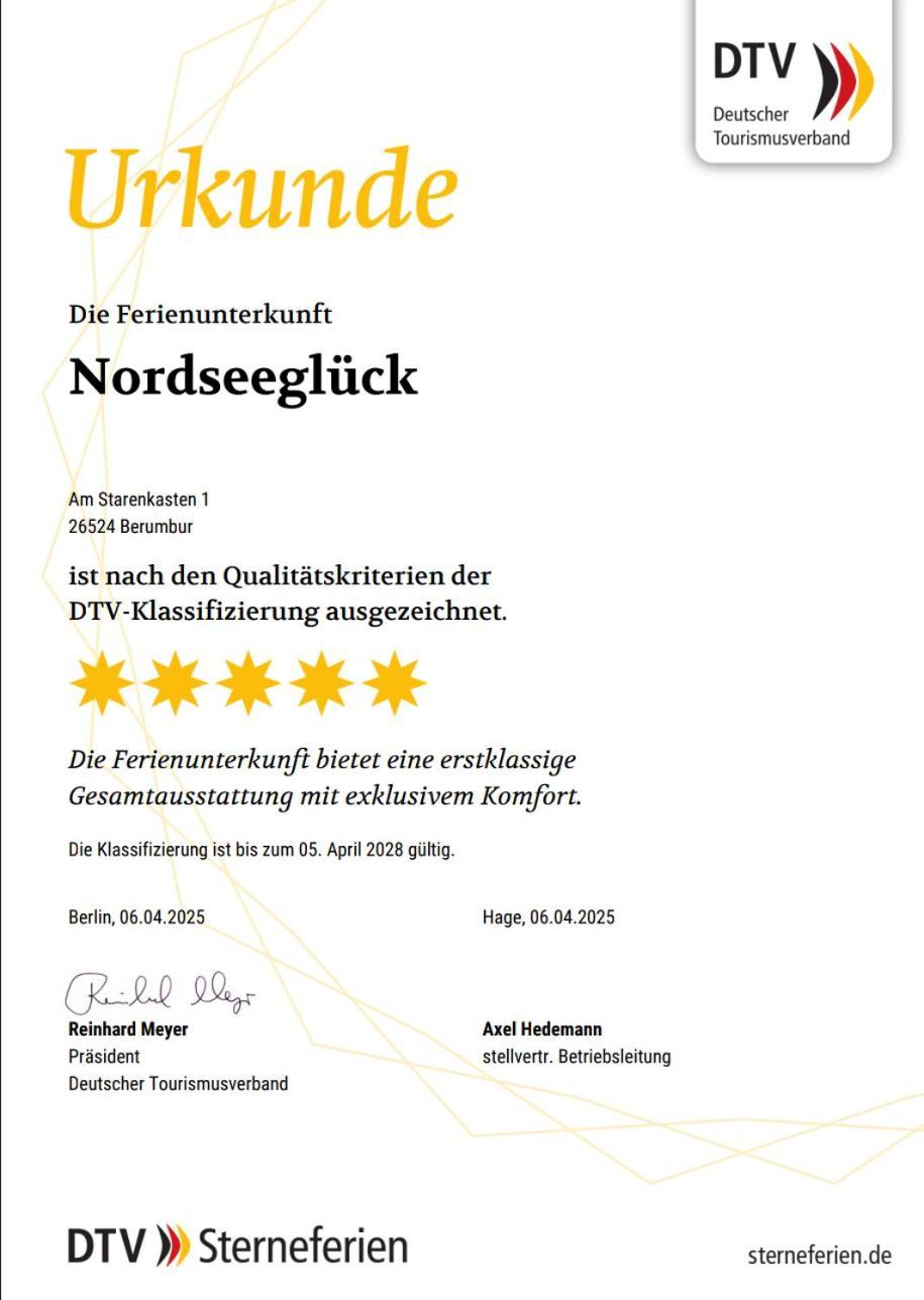Ferienhaus Nordseeglueck Im Ferienpark Berumbur 外观 照片